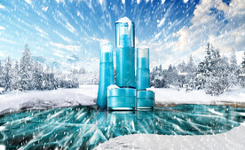 化妆品雪景合成