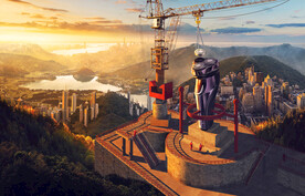 剃须刀大型合成