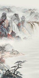 背景墙新现代玄关画 tif分层