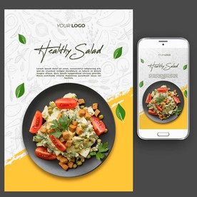 轻食沙拉海报