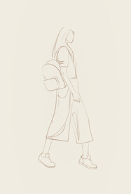 简笔手绘速写模特人物