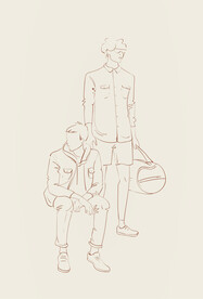 简笔手绘速写模特人物