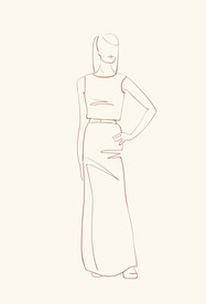 简笔手绘速写模特人物