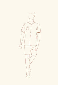 简笔手绘速写模特人物