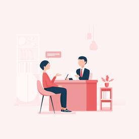 卡通人物场景插画