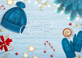 圣诞节元素插画设计