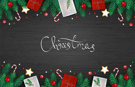 圣诞节元素插画设计