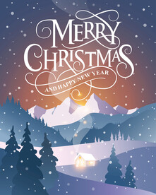 圣诞节元素插画设计