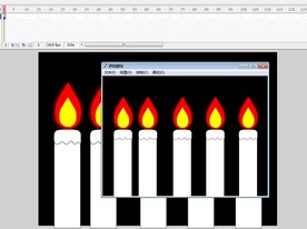燃烧蜡烛的动画元件fla