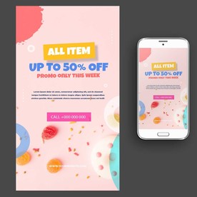 甜甜圈甜品海报