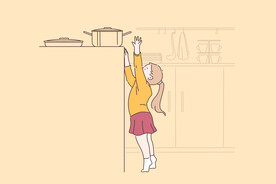 简约人物生活形象插画图片