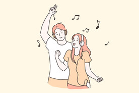 简约人物生活形象插画图片