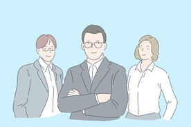 简约人物生活形象插画图片