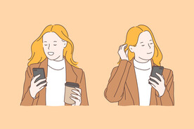 简约人物生活形象插画图片