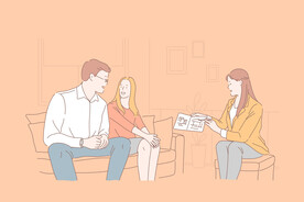 简约人物生活形象插画图片