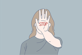 简约人物生活形象插画图片