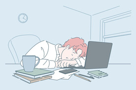 简约人物生活形象插画图片