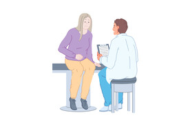 简约人物生活形象插画图片