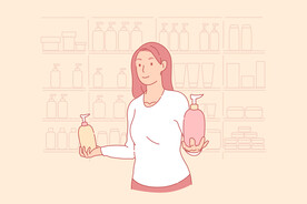 简约人物生活形象插画图片