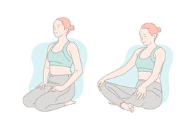 简约人物生活形象插画图片