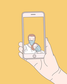 简约人物生活形象插画图片