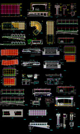 入口廊架CAD图纸