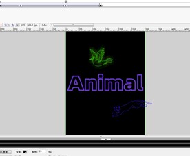 荧光鸟飞和动物跑动画