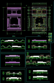 仿古四合院办公建筑图纸