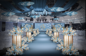 蓝色中式仪式区