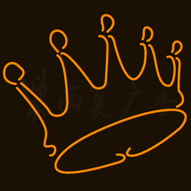 霓虹灯网红背景皇冠线稿矢量