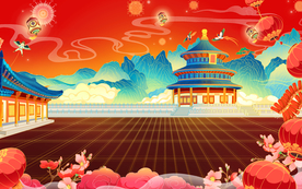 中国风国潮装饰背景