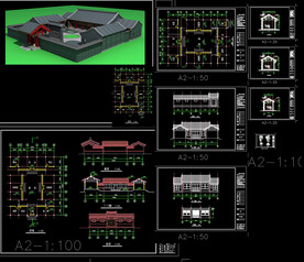 标准型四合院CAD建筑图