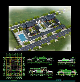 四合院建筑方案图纸