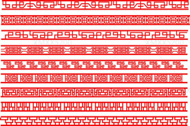 中国风边框 花纹底纹