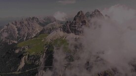 航拍山顶云雾缭绕企业宣传片素材