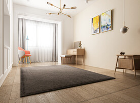 北欧风格卧室背景墙次卧场景空景