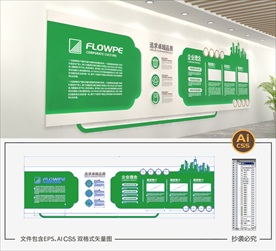 绿色企业文化墙