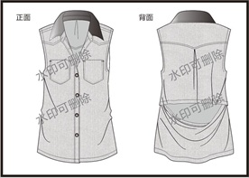 服装设计连衣裙女装款式衬衫T