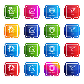 彩色质感水晶按钮图片