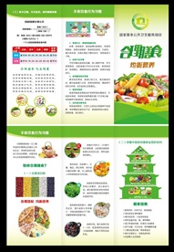 合理膳食三折页