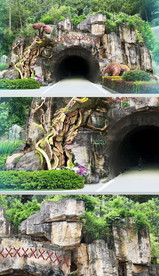 山洞隧道假山入口装饰效果图