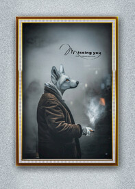 手绘创意复古酒店艺术装饰画