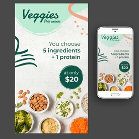 轻食主义蔬菜沙拉海报