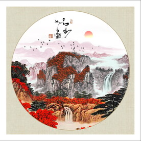 国画工笔水墨山水