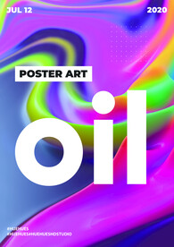 液态流动炫酷几何质感海报系列