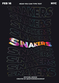 液态流动炫酷几何质感海报系列