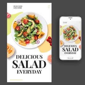 轻食主义蔬菜沙拉海报