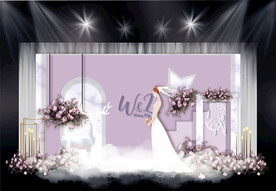 紫白色主题婚礼