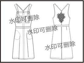 服装设计连衣裙女装款式衬衫T恤