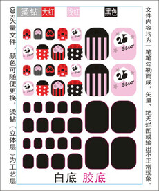 脚趾甲贴专色图层颜色随心印刷